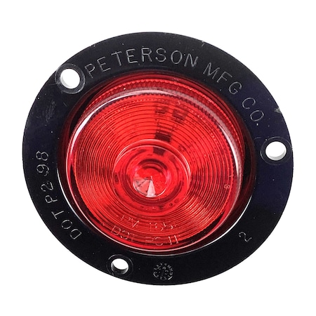 Peterson Red Led Marker/Clearance Pc-Rated, Round Amp W/ Flange 2 209FR